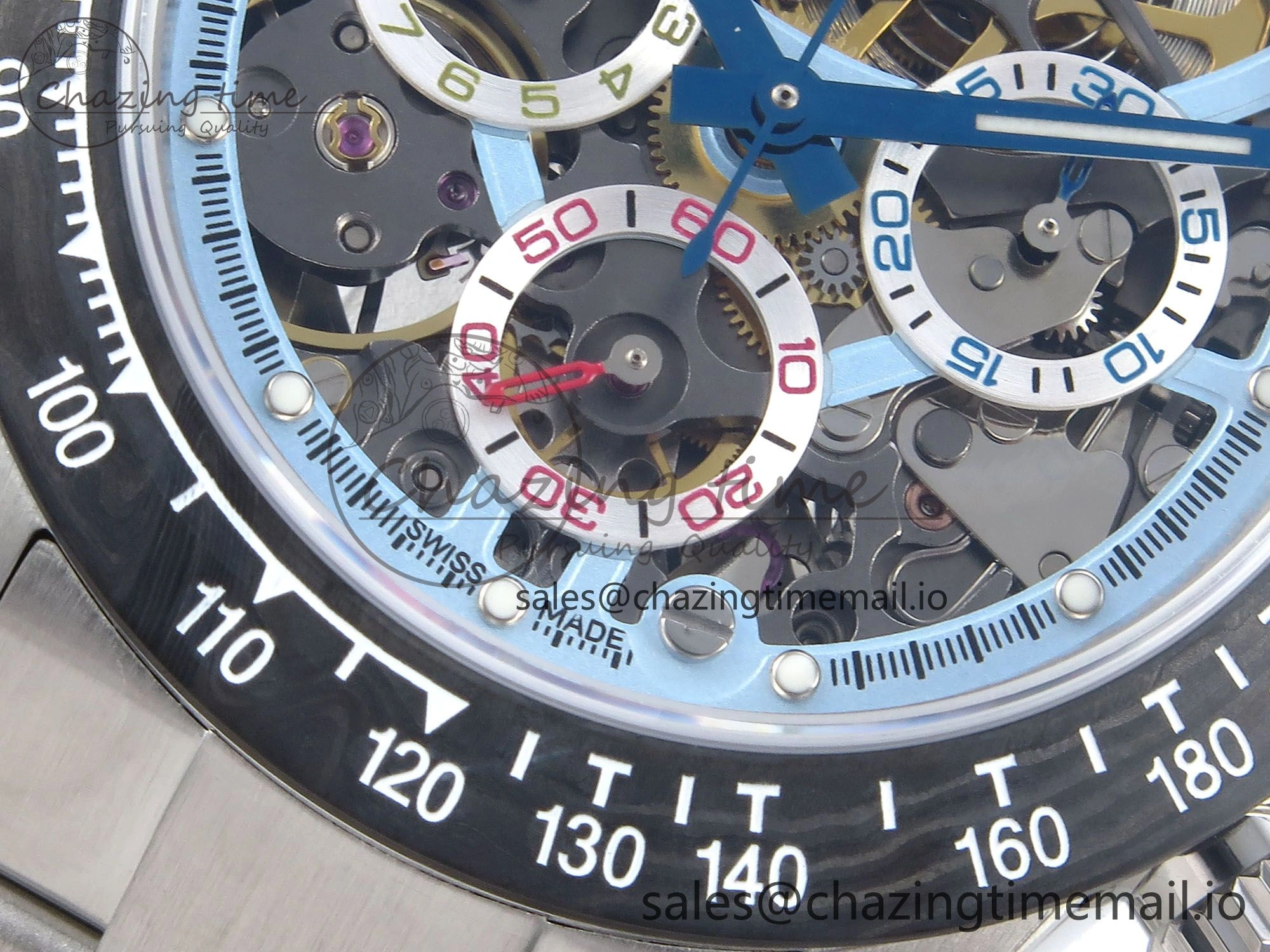 Daytona Artisans SS GETF Best Edition Skeleton Dial Carbon Bezel on SS Bracelet DD4802