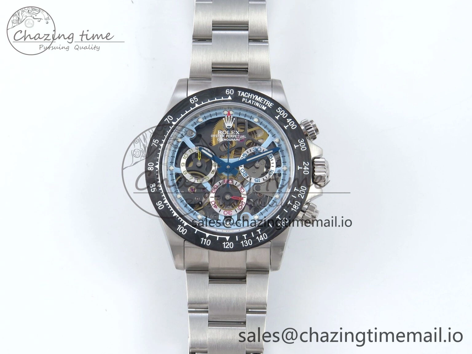 Daytona Artisans SS GETF Best Edition Skeleton Dial Carbon Bezel on SS Bracelet DD4802
