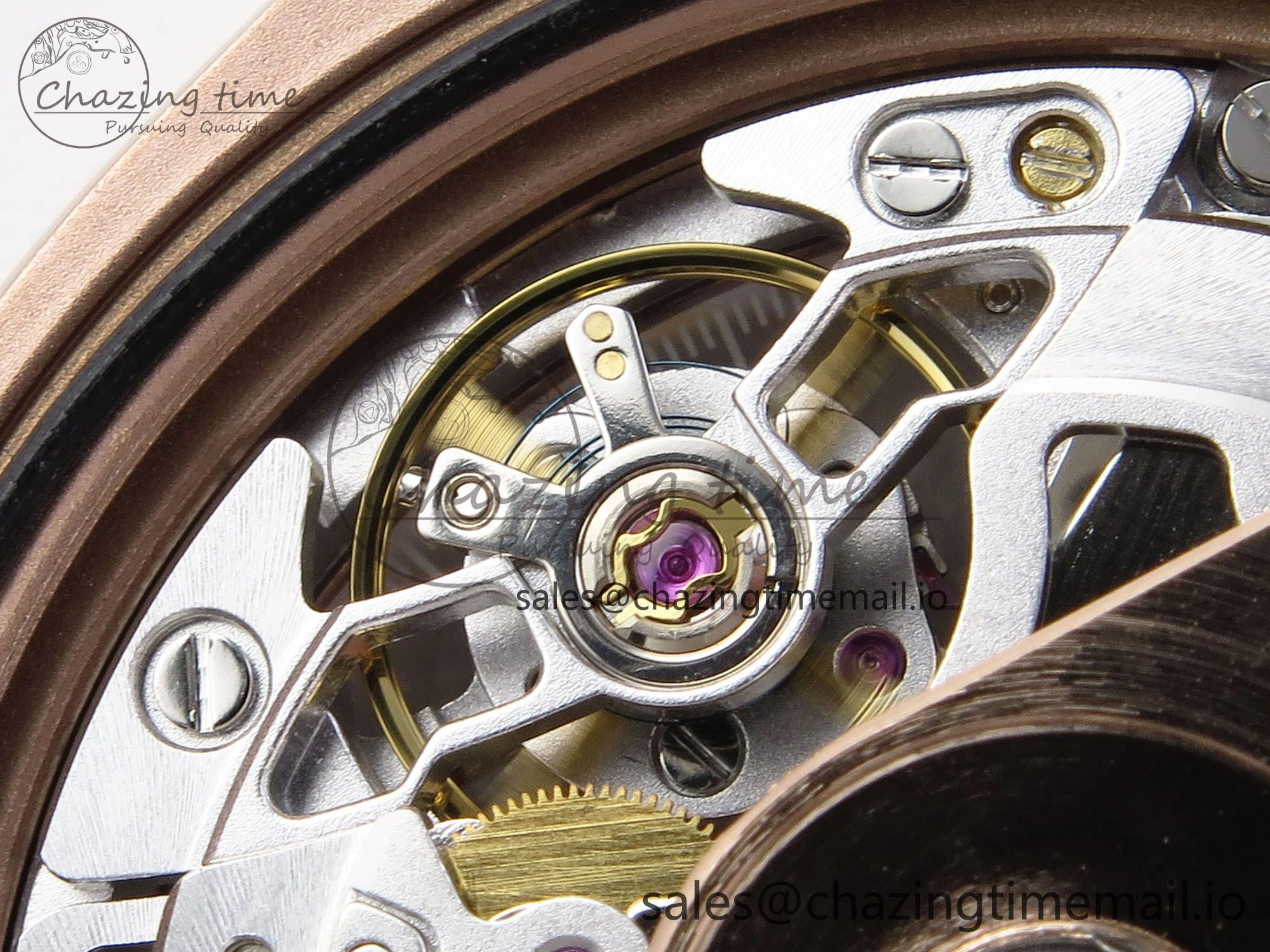 Daytona Artisans Skeleton RG ADGF Best Edition Skeleton Dial RG Bezel on RG Oyster Bracelet SA4130