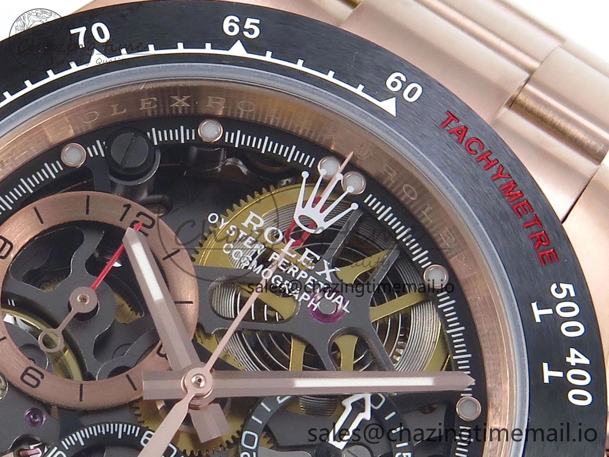 Daytona Artisans Skeleton RG ADGF Best Edition Skeleton Dial on RG Oyster Bracelet SA4130