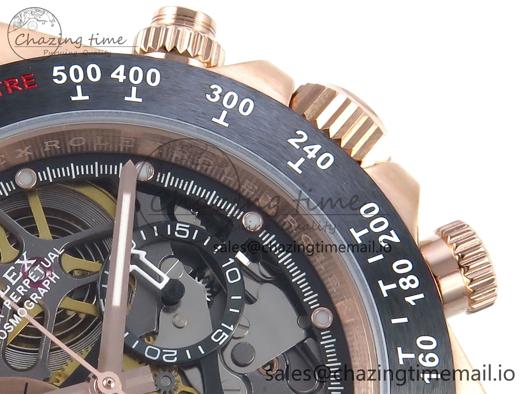 Daytona Artisans Skeleton RG ADGF Best Edition Skeleton Dial on RG Oyster Bracelet SA4130