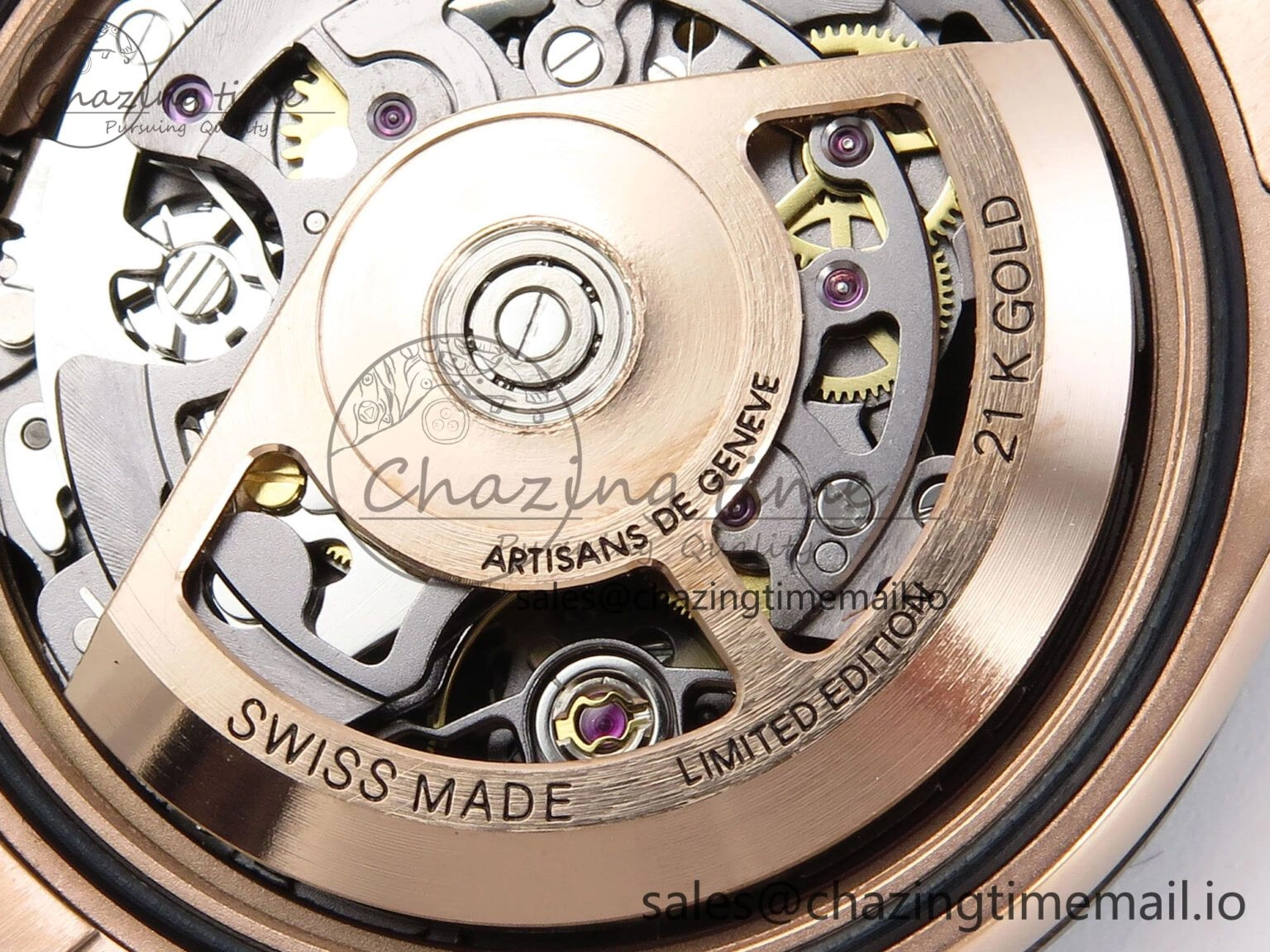 Daytona Artisans Skeleton RG ADGF Best Edition Skeleton Dial on RG Oyster Bracelet SA4130