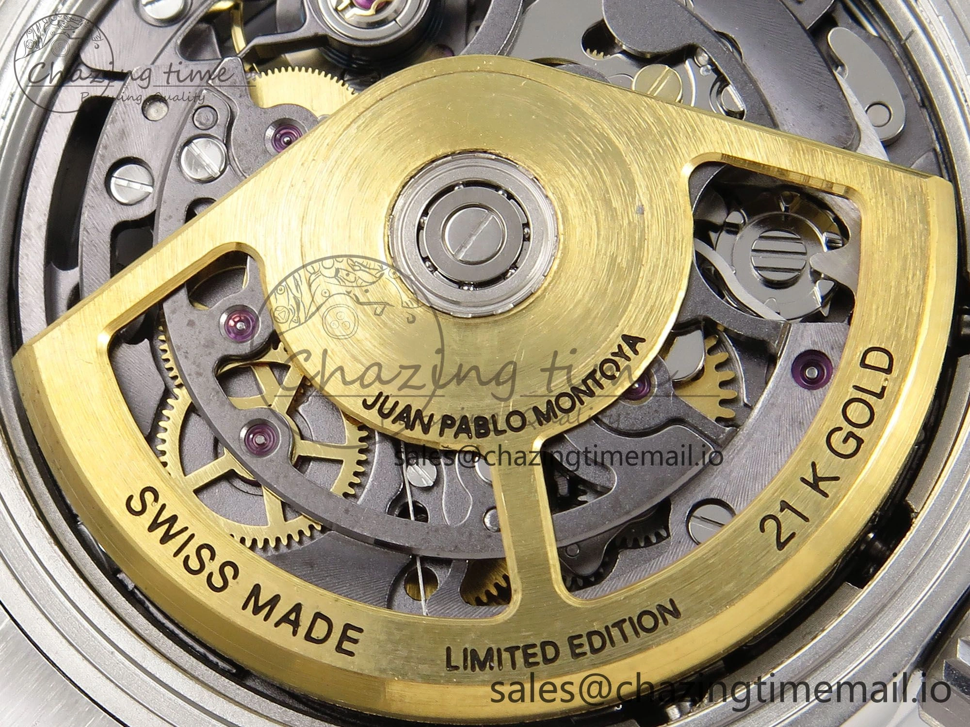 Daytona Artisans Skeleton SS ADGF Best Edition Blue Ceramic Bezel Skeleton Dial on SS Oyster Bracelet SA4130