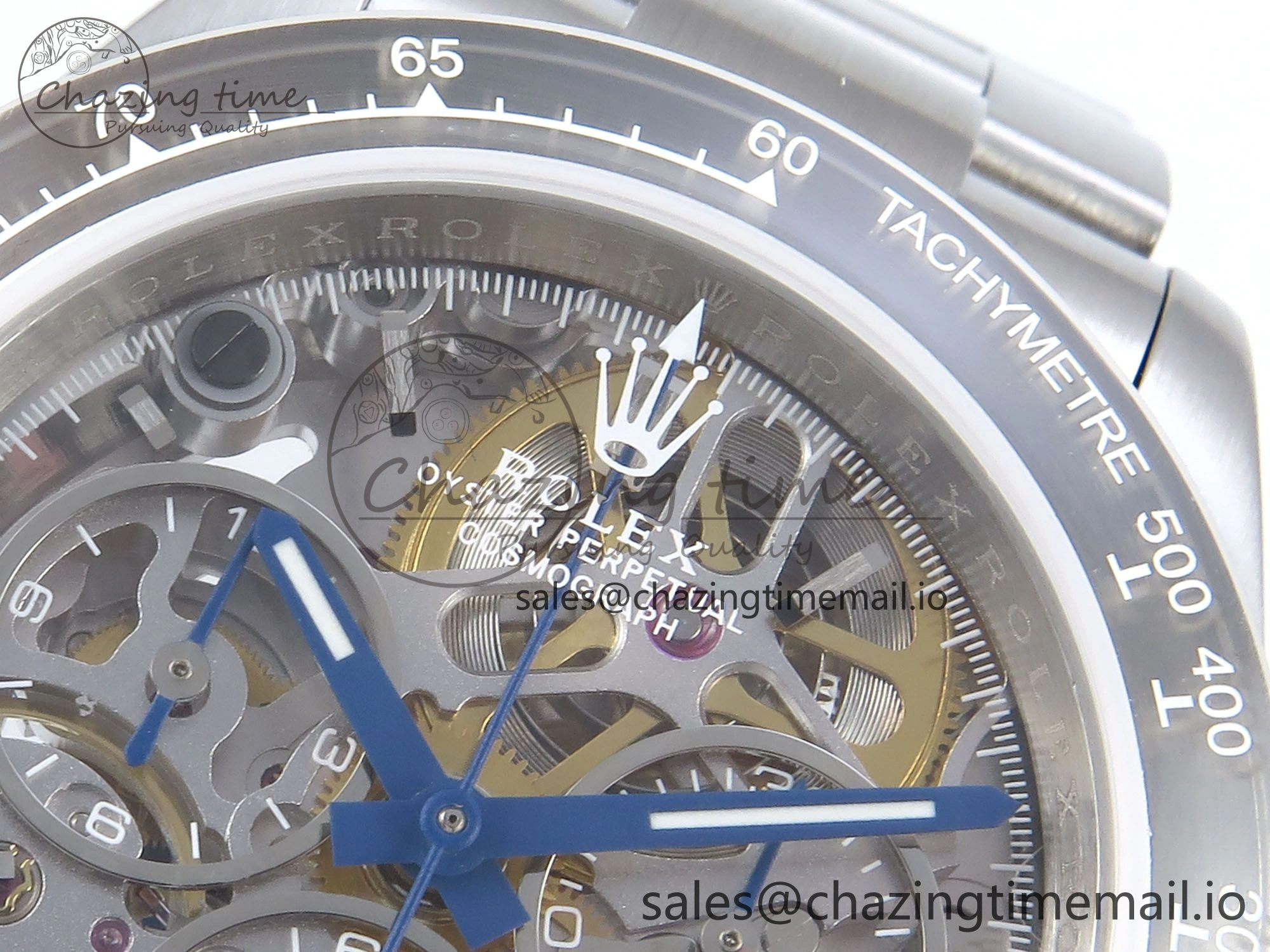 Daytona Artisans Skeleton SS ADGF Best Edition Skeleton Dial SS Bezel on SS Oyster Bracelet SA4130