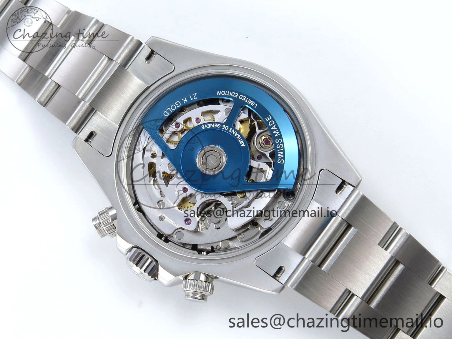 Daytona Artisans Skeleton SS ADGF Best Edition Skeleton Dial SS Bezel on SS Oyster Bracelet SA4130