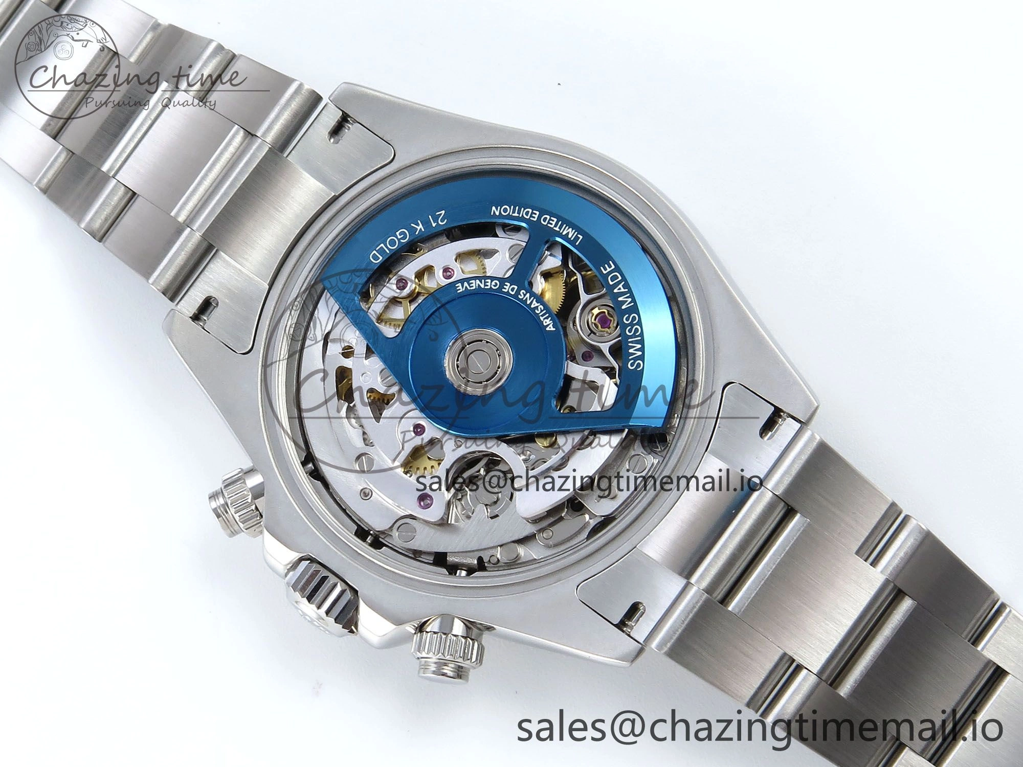 Daytona Artisans Skeleton SS ADGF Best Edition Skeleton Dial SS Bezel on SS Oyster Bracelet SA4130