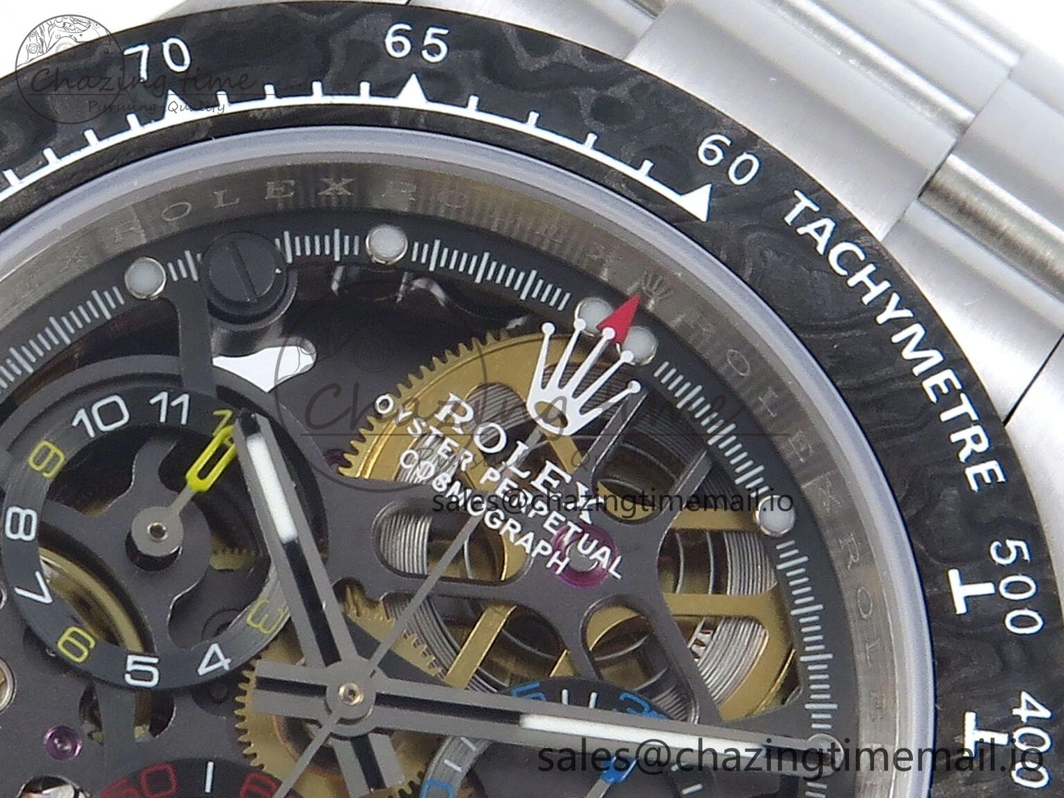 Daytona Artisans Skeleton SS ADGF Best Edition Skeleton Dial on SS Oyster Bracelet SA4130