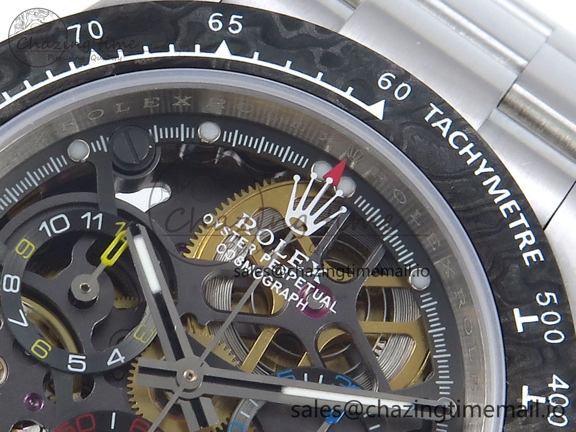 Daytona Artisans Skeleton SS ADGF Best Edition Skeleton Dial on SS Oyster Bracelet SA4130