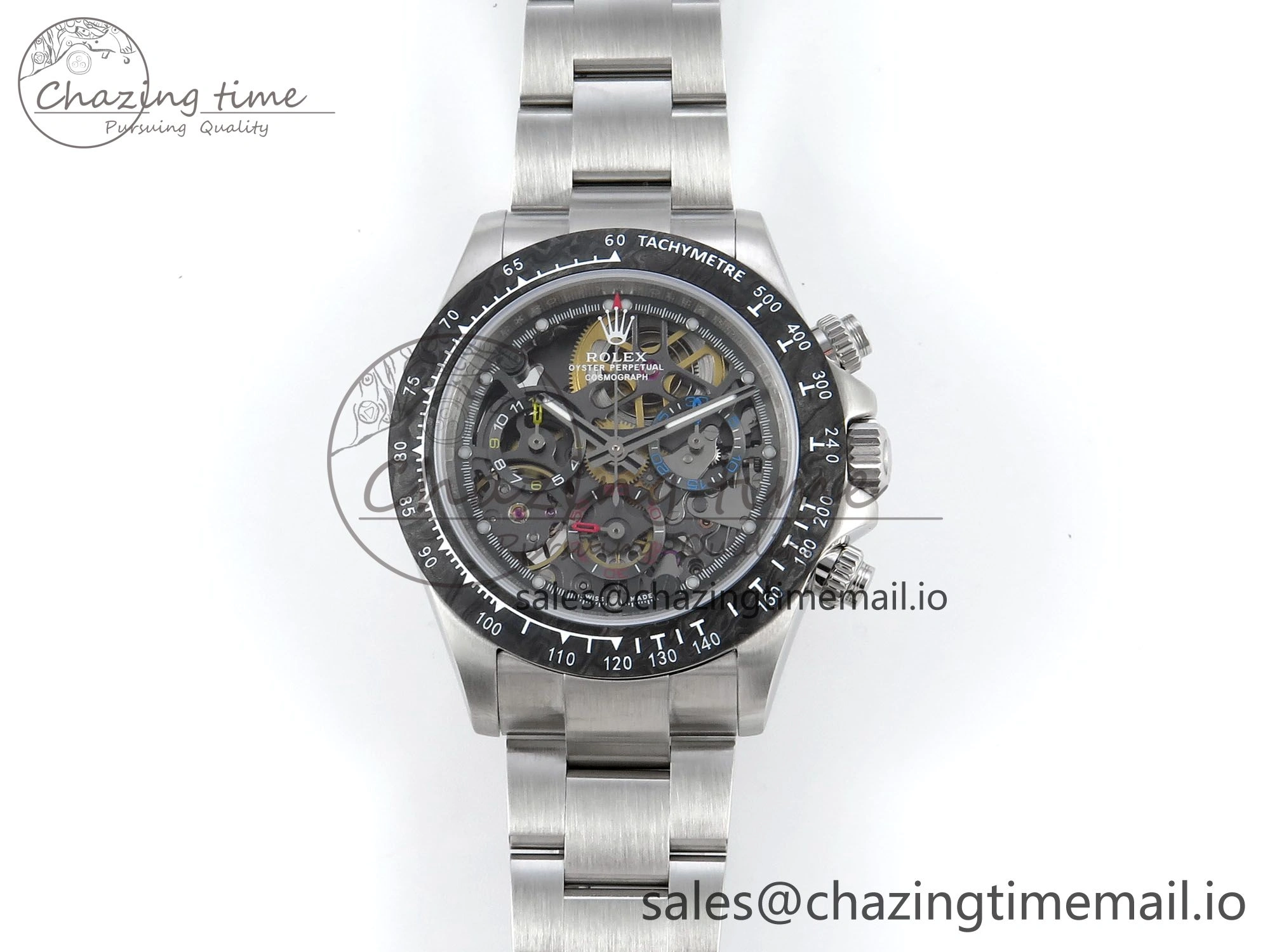 Daytona Artisans Skeleton SS ADGF Best Edition Skeleton Dial on SS Oyster Bracelet SA4130