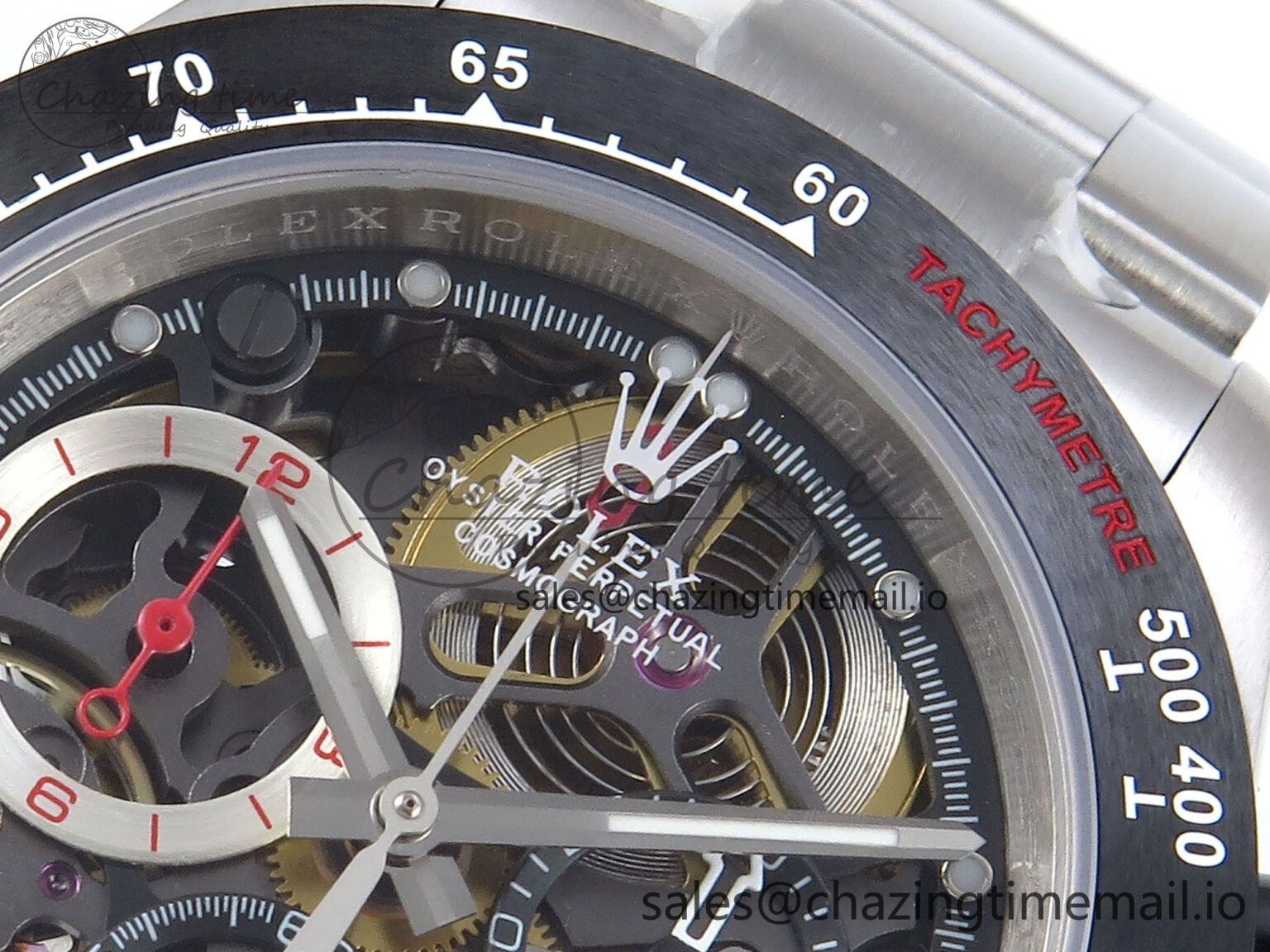 Daytona Artisans Skeleton SS ADGF Best Edition Skeleton Dial on SS Oyster Bracelet SA4130