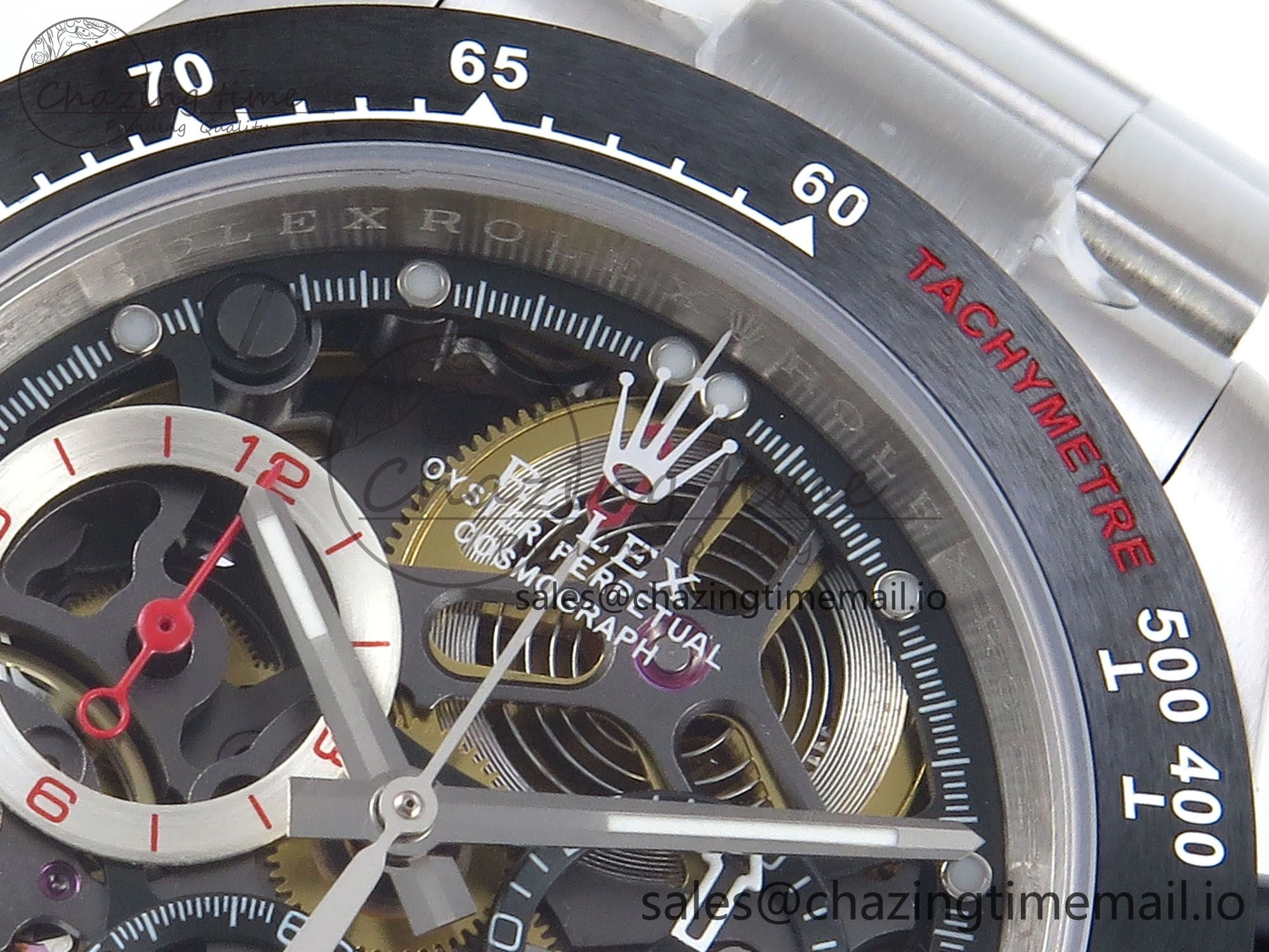 Daytona Artisans Skeleton SS ADGF Best Edition Skeleton Dial on SS Oyster Bracelet SA4130