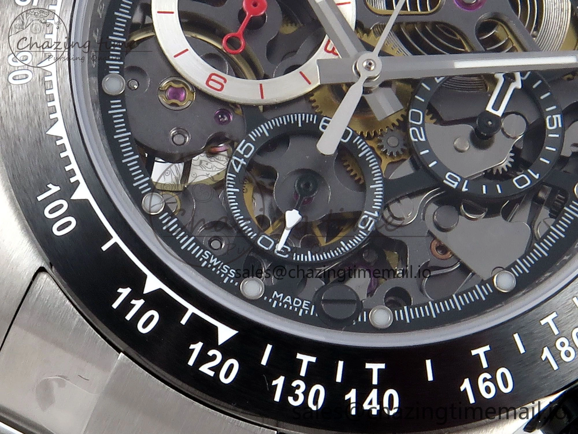 Daytona Artisans Skeleton SS ADGF Best Edition Skeleton Dial on SS Oyster Bracelet SA4130