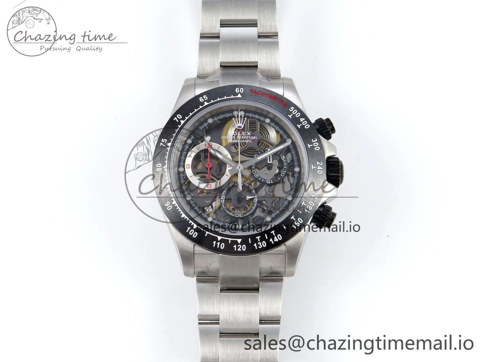 Daytona Artisans Skeleton SS ADGF Best Edition Skeleton Dial on SS Oyster Bracelet SA4130