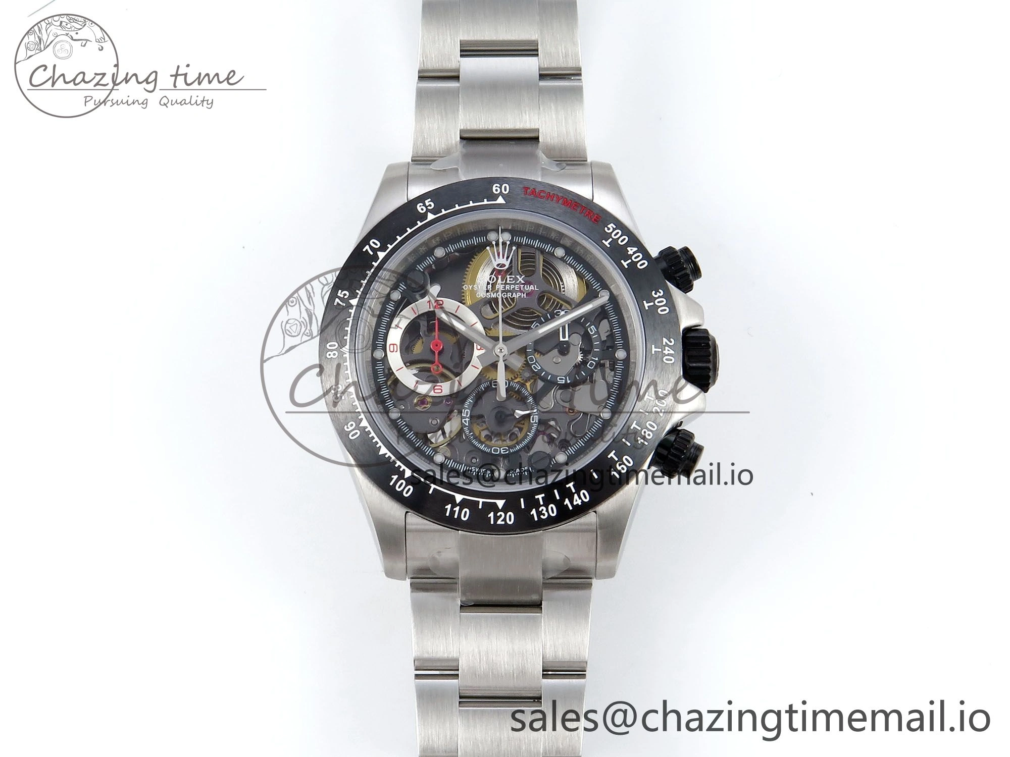 Daytona Artisans Skeleton SS ADGF Best Edition Skeleton Dial on SS Oyster Bracelet SA4130