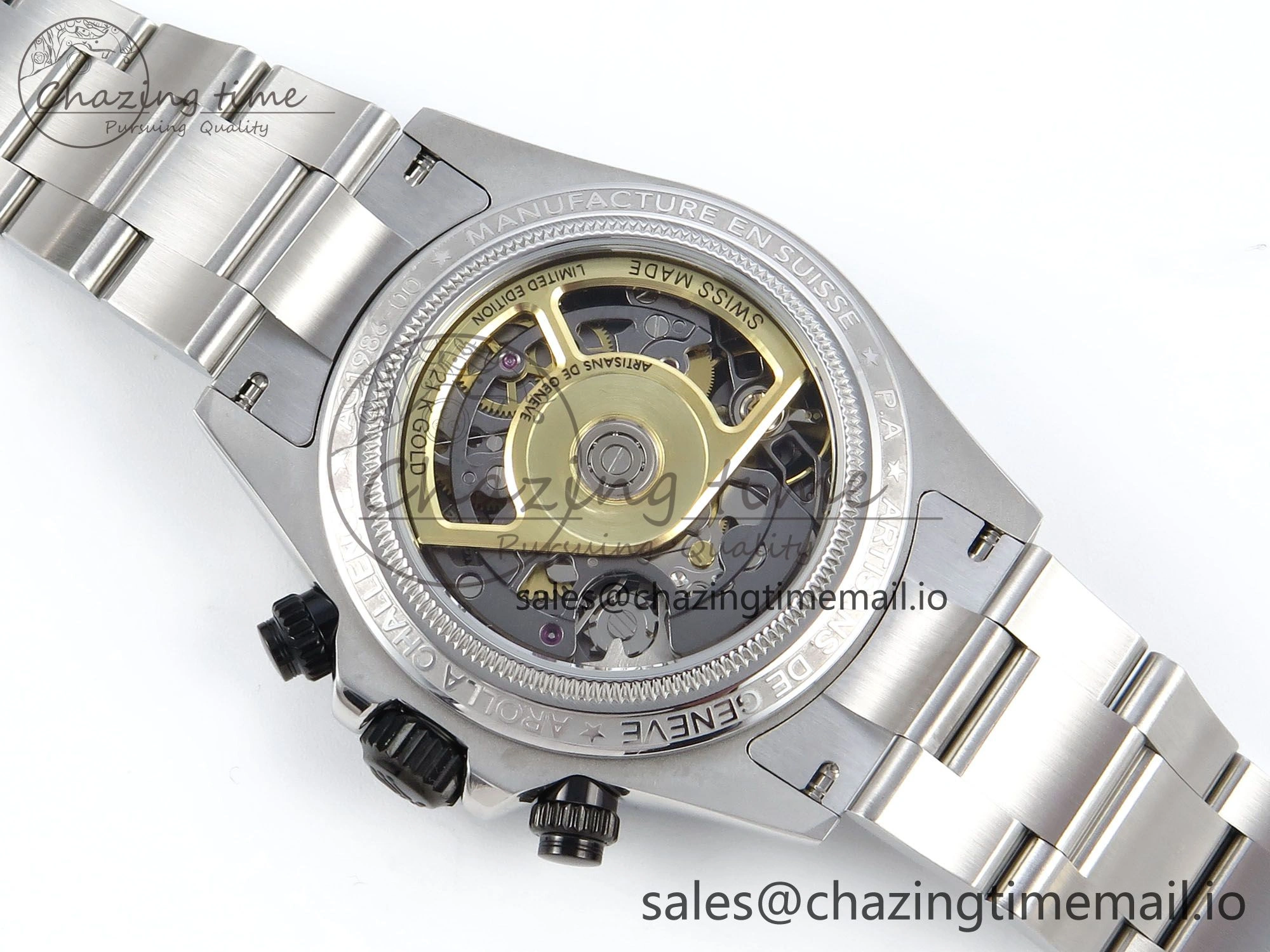 Daytona Artisans Skeleton SS ADGF Best Edition Skeleton Dial on SS Oyster Bracelet SA4130