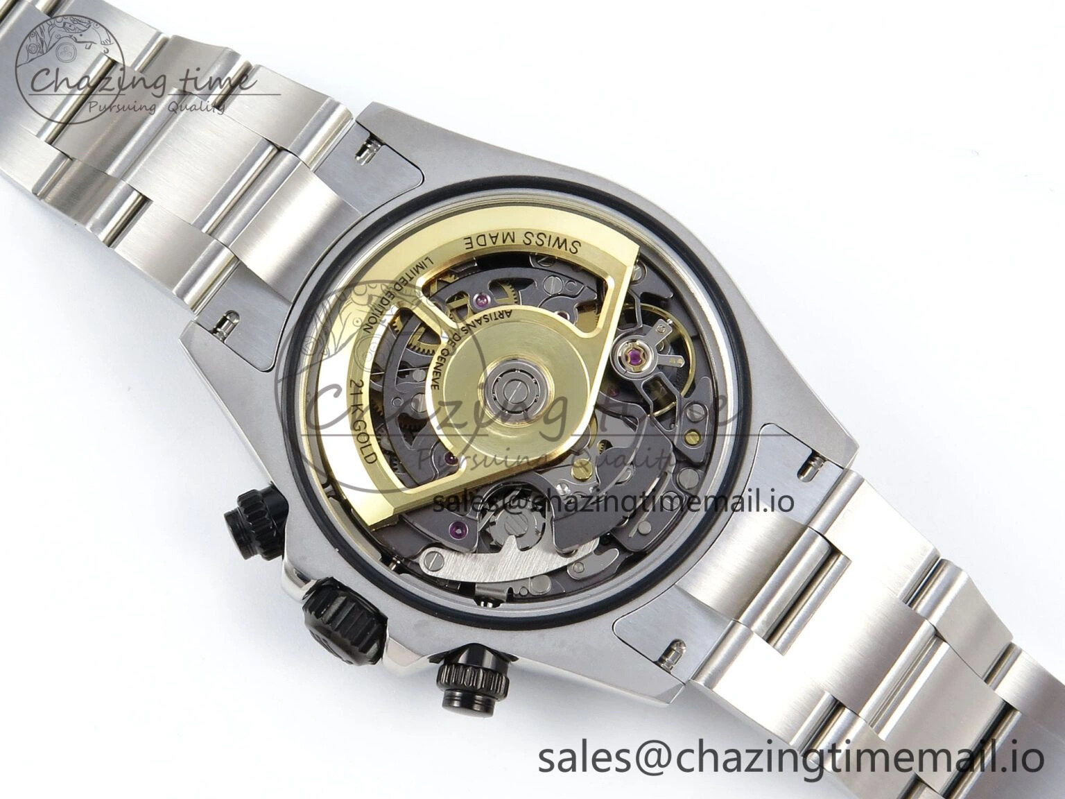 Daytona Artisans Skeleton SS ADGF Best Edition Skeleton Dial on SS Oyster Bracelet SA4130