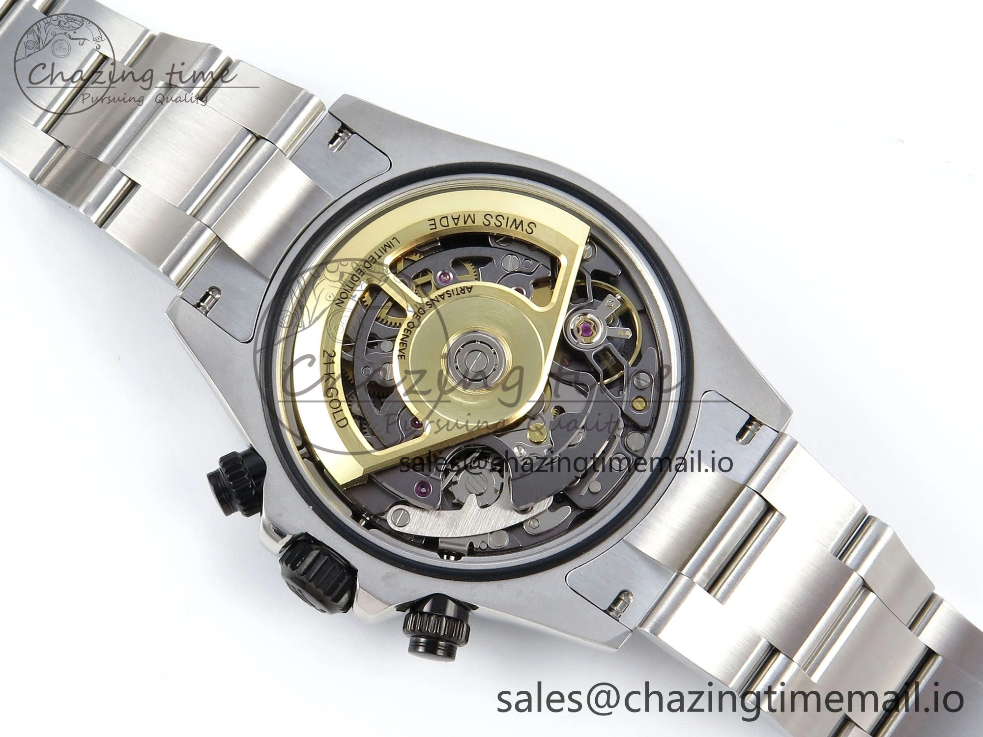 Daytona Artisans Skeleton SS ADGF Best Edition Skeleton Dial on SS Oyster Bracelet SA4130