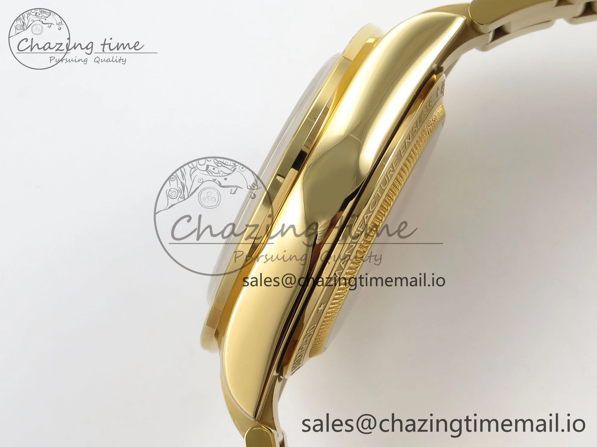 Daytona Artisans Skeleton YG ADGF Best Edition Blue Ceramic Bezel Skeleton Dial on YG Oyster Bracelet SA4130