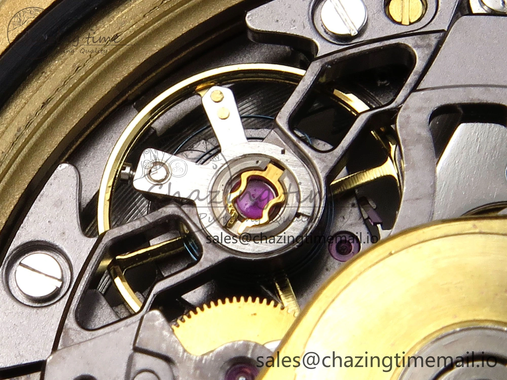 Daytona Artisans Skeleton YG ADGF Best Edition Blue Ceramic Bezel Skeleton Dial on YG Oyster Bracelet SA4130