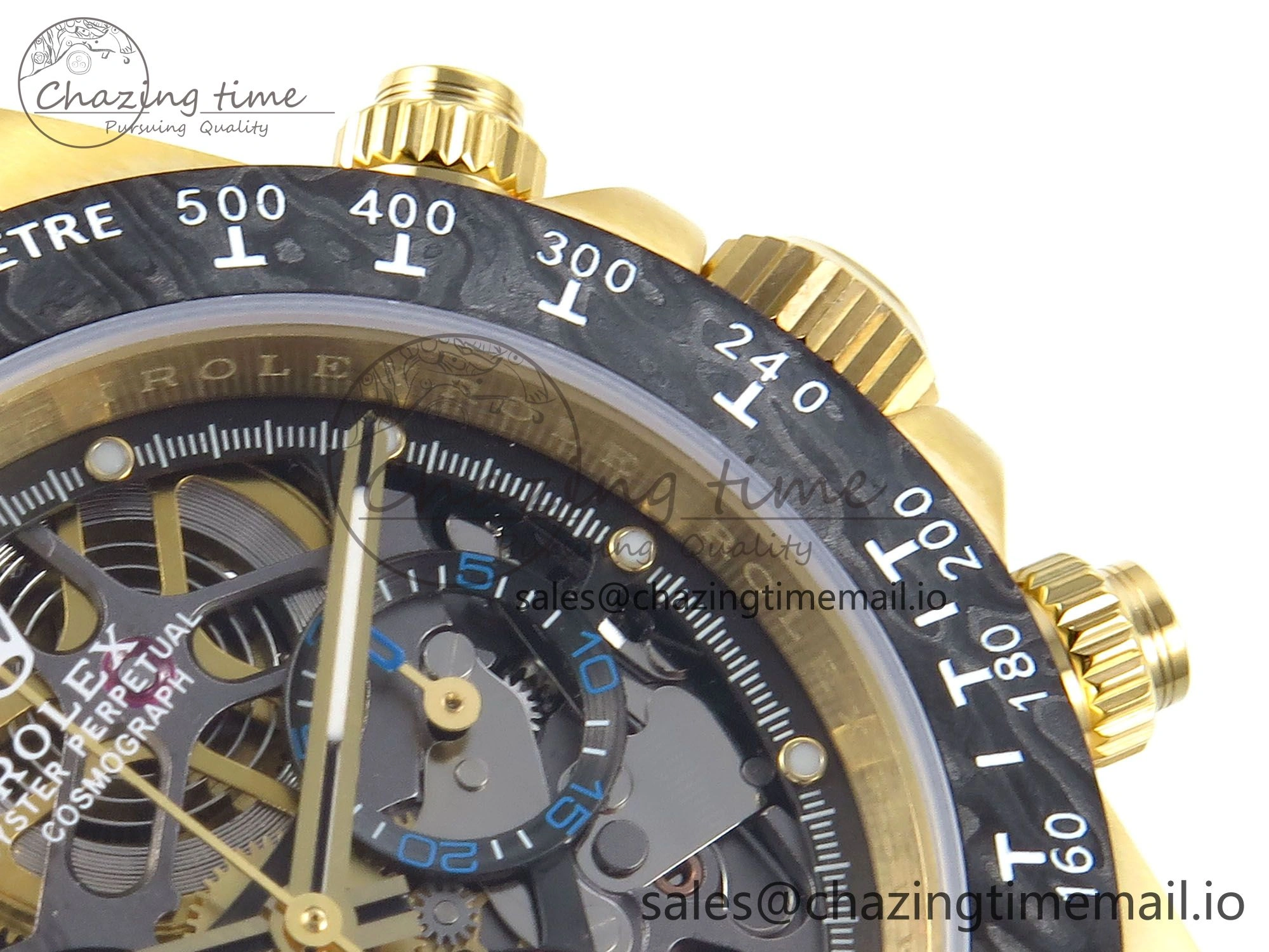 Daytona Artisans Skeleton YG ADGF Best Edition Skeleton Dial on YG Oyster Bracelet SA4130