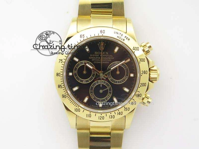 Daytona BP Maker Full YG Wrapped Case Black Dial On Full YG Wrapped Bracelet A4130