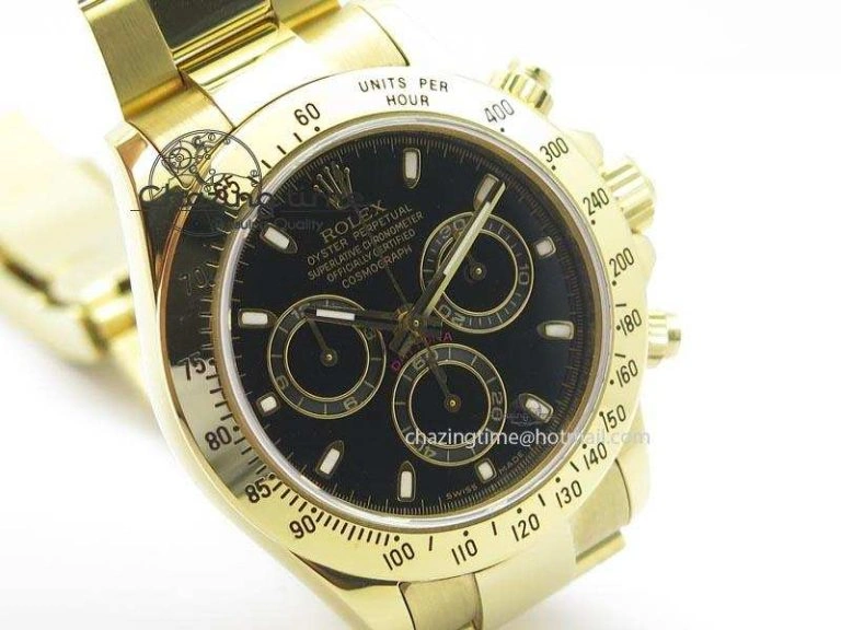 Daytona BP Maker Full YG Wrapped Case Black Dial On Full YG Wrapped Bracelet A4130