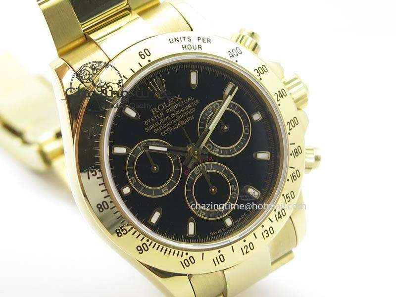 Daytona BP Maker Full YG Wrapped Case Black Dial On Full YG Wrapped Bracelet A4130