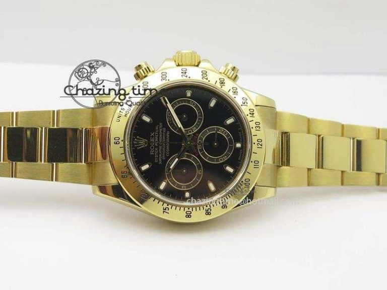Daytona BP Maker Full YG Wrapped Case Black Dial On Full YG Wrapped Bracelet A4130
