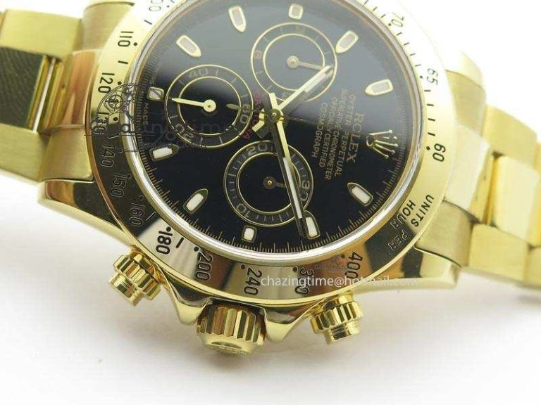 Daytona BP Maker Full YG Wrapped Case Black Dial On Full YG Wrapped Bracelet A4130