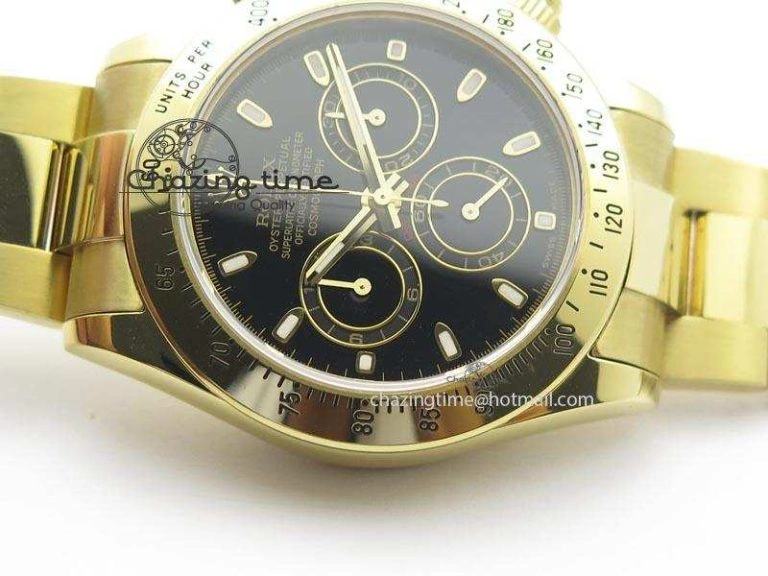 Daytona BP Maker Full YG Wrapped Case Black Dial On Full YG Wrapped Bracelet A4130