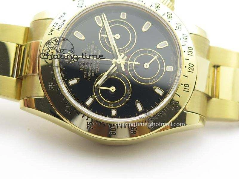 Daytona BP Maker Full YG Wrapped Case Black Dial On Full YG Wrapped Bracelet A4130