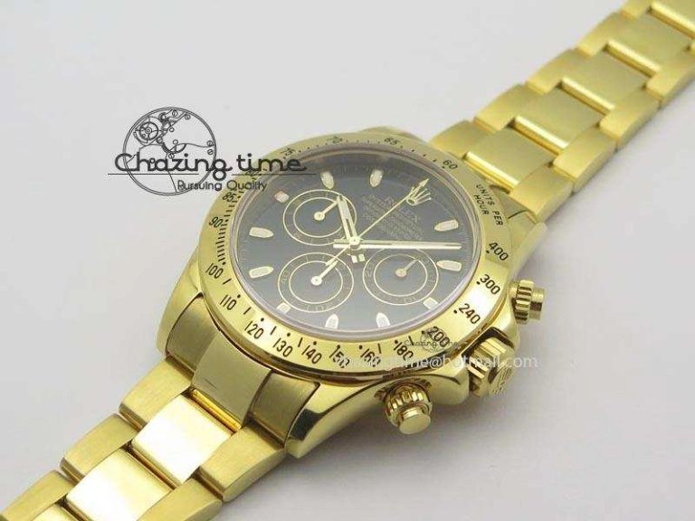 Daytona BP Maker Full YG Wrapped Case Black Dial On Full YG Wrapped Bracelet A4130