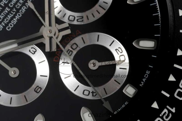 Daytona Black Ceramic 5GF Best Edition Black Dial Black Pusher on Black Rubber Strap A7750