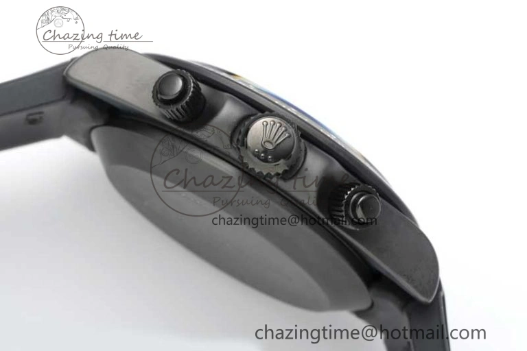 Daytona Black Ceramic 5GF Best Edition Black Dial Black Pusher on Black Rubber Strap A7750