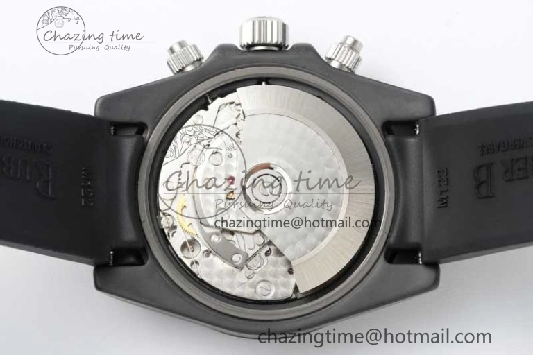 Daytona Black Ceramic 5GF Best Edition Black Dial SS Pusher on Black Rubber Strap A7750