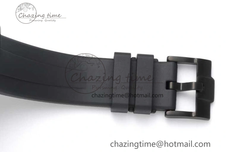 Daytona Black Ceramic 5GF Best Edition Black Dial SS Pusher on Black Rubber Strap A7750