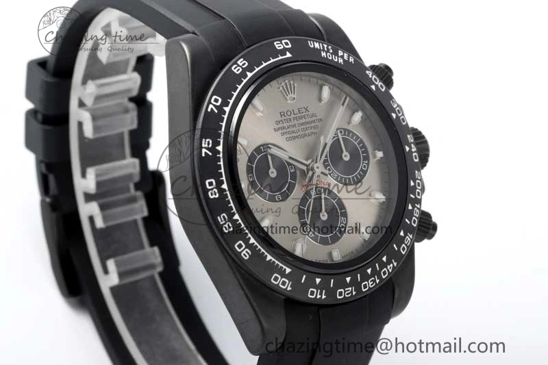 Daytona Black Ceramic 5GF Best Edition Gray Dial Black Pusher on Black Rubber Strap A7750