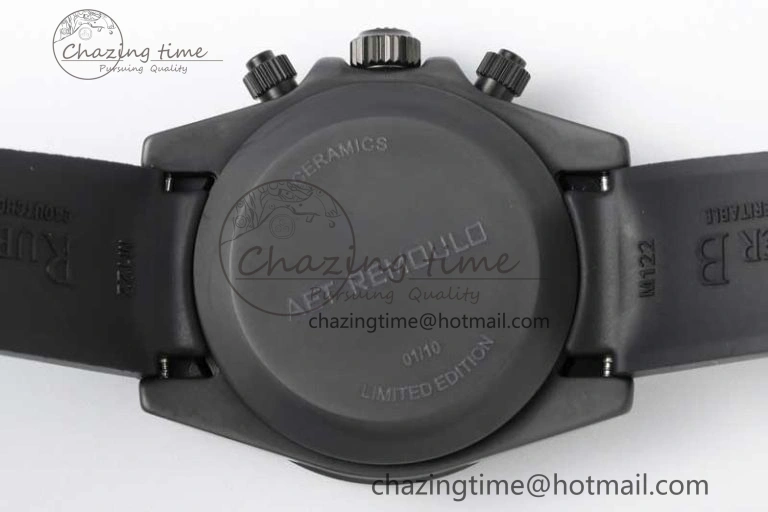 Daytona Black Ceramic 5GF Best Edition Gray Dial Black Pusher on Black Rubber Strap A7750