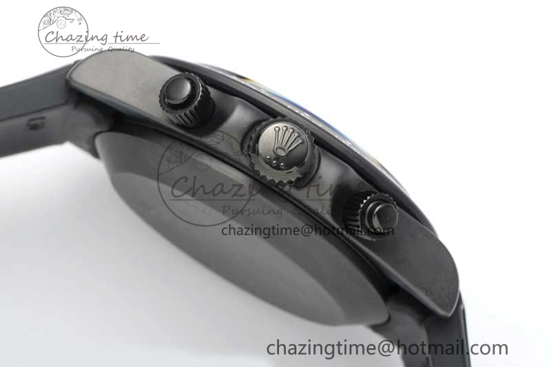 Daytona Black Ceramic 5GF Best Edition Gray Dial Black Pusher on Black Rubber Strap A7750