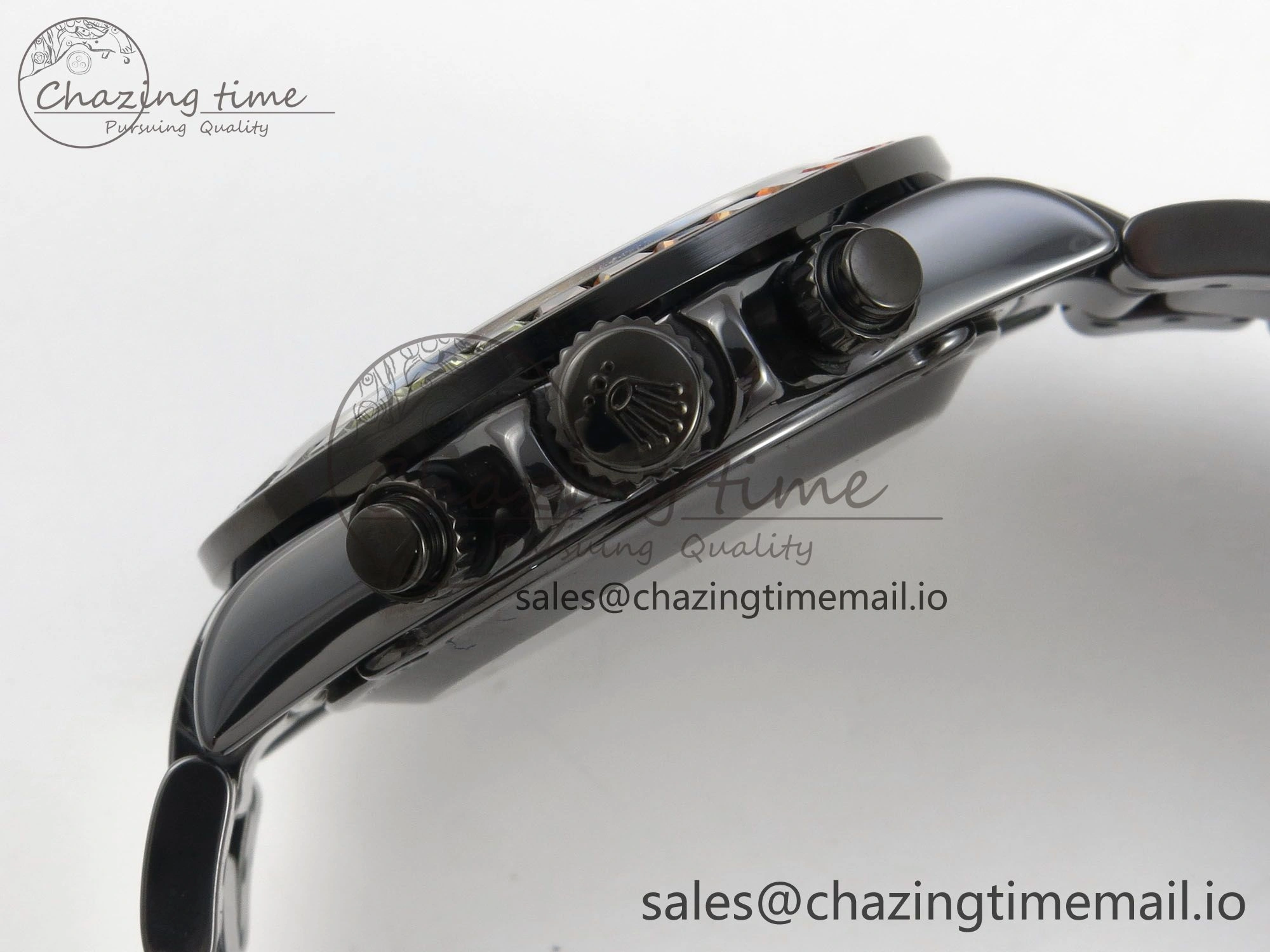 Daytona Black Ceramic Case and Bracelet Black Rainbow Dial Rainbow Bezel SONIC Best Edition SA4130
