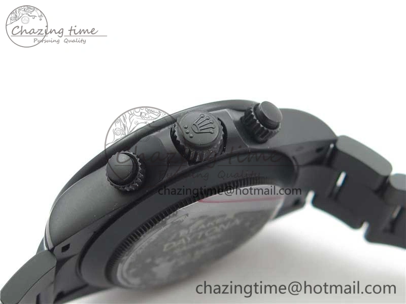 Daytona Blaken Rainbow Crystal Bezel PVD OXF Best Edition Black Dial on PVD Bracelet A7750