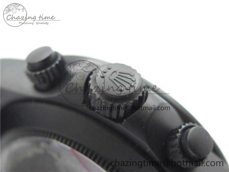 Daytona Blaken Rainbow Crystal Bezel PVD OXF Best Edition Black Dial on PVD Bracelet A7750