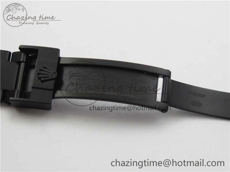 Daytona Blaken Rainbow Crystal Bezel PVD OXF Best Edition Black Dial on PVD Bracelet A7750