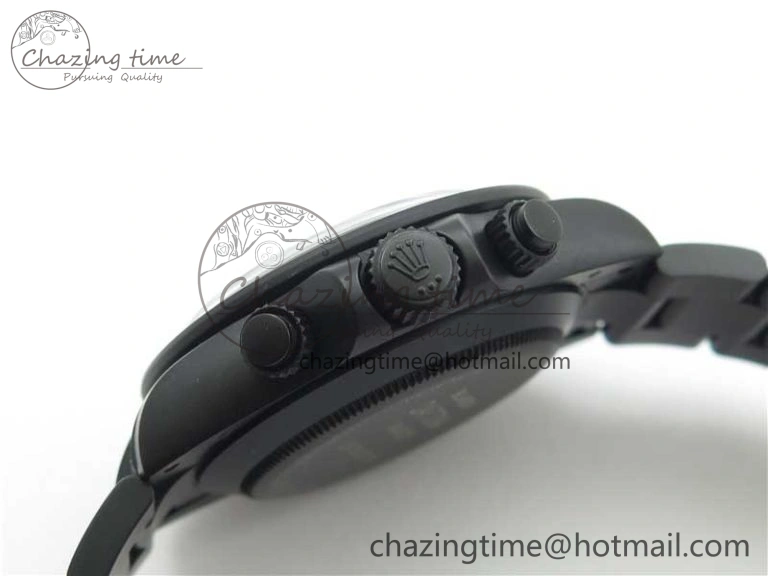 Daytona Blaken Rainbow Crystal Bezel PVD VR Best Edition Black Dial on PVD Bracelet A7750 V2