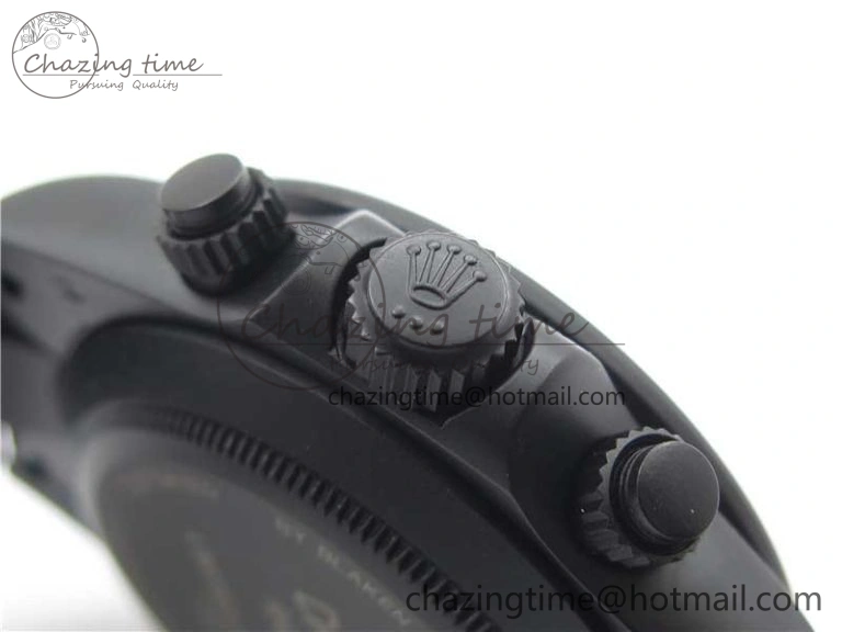 Daytona Blaken Rainbow Crystal Bezel PVD VR Best Edition Black Dial on PVD Bracelet A7750 V2