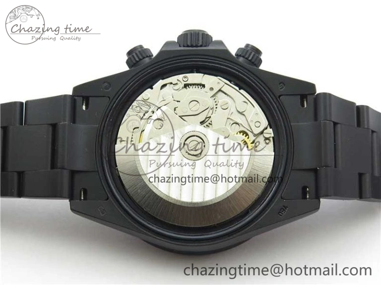 Daytona Blaken Rainbow Crystal Bezel PVD VR Best Edition Black Dial on PVD Bracelet A7750 V2