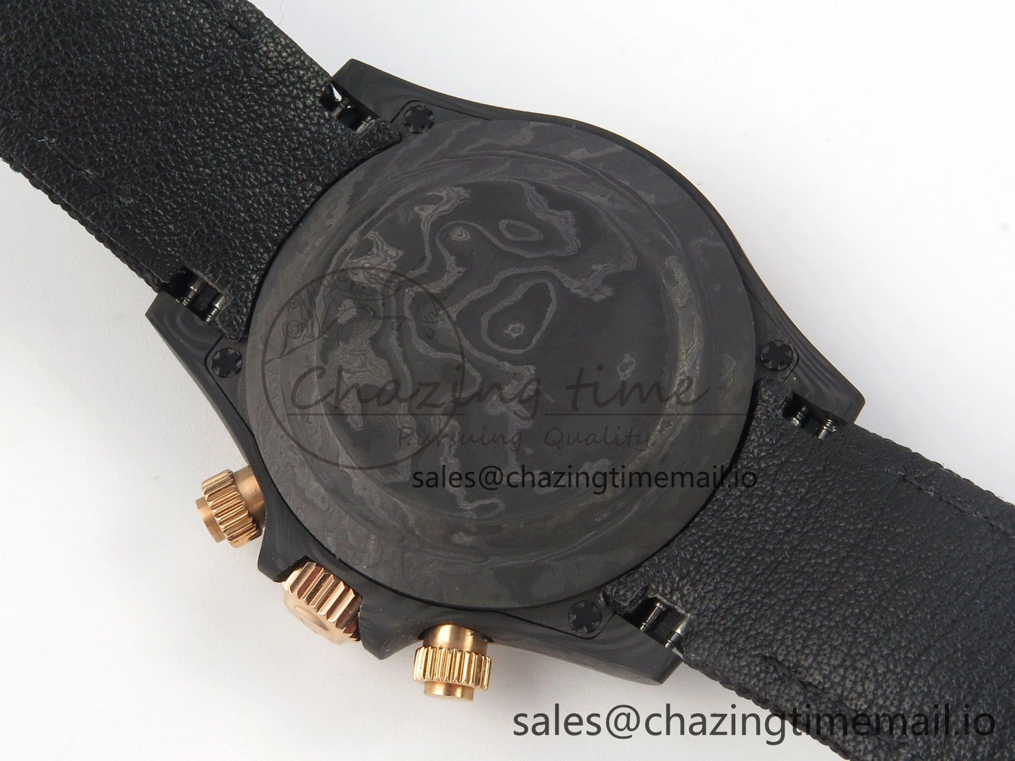 Daytona Cosmograph Black Carbon MPF Best Edition Full Diamond Dial Black Nylon Strap A4801