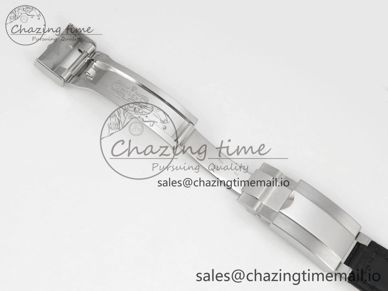 Daytona Cosmograph Light Crystals Bezel SS MPF Best White MOP Dial On Black Leather Strap A4801