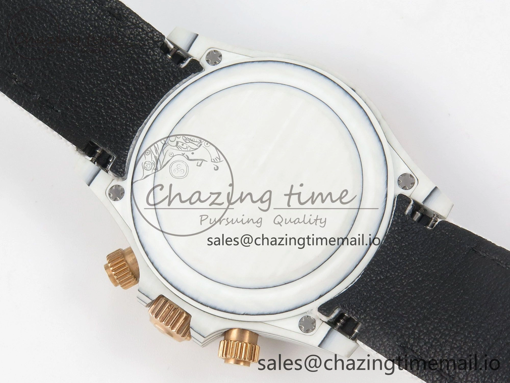 Daytona Cosmograph White Carbon MPF Best Edition Full Diamond Dial White Nylon Strap A4801