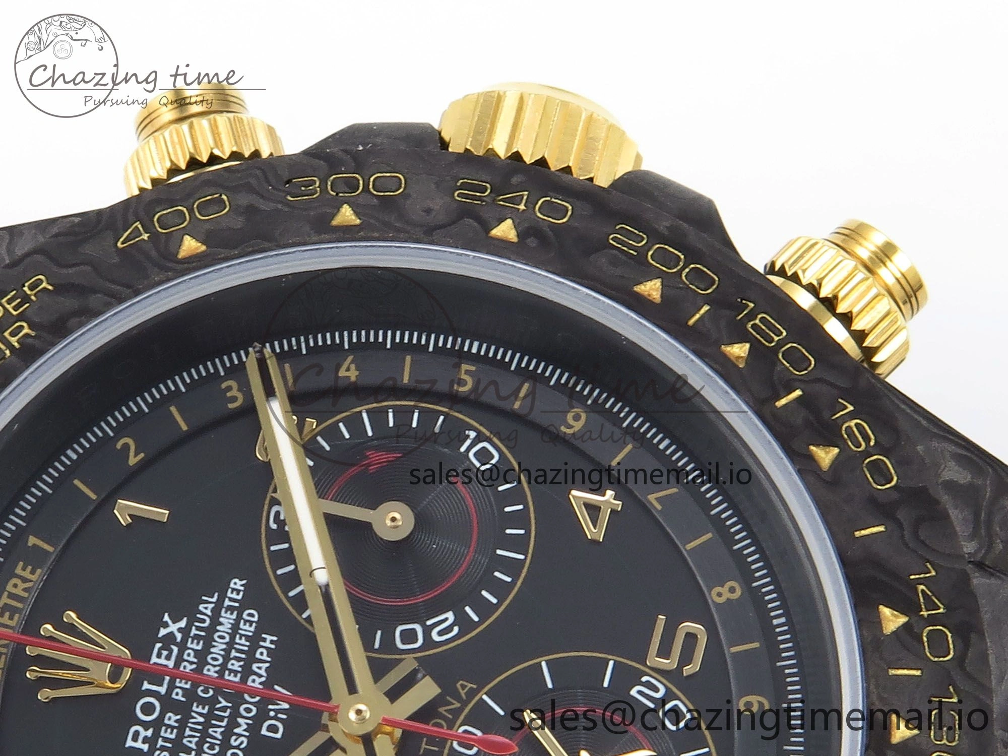 Daytona DIW “AVIA BLACK” Carbon DIWF 1:1 Best Edition Black Red Dial on Black Nylon Strap SH4130